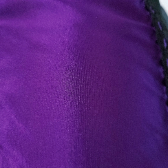 Vintage Witchycore Purple Satin Lace Lingerie Bustier Corset - Picture 8 of 9
